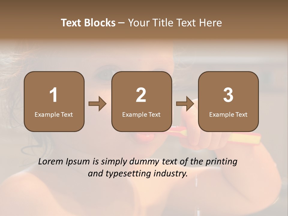 Little Baby Brushing Teeth PowerPoint Template