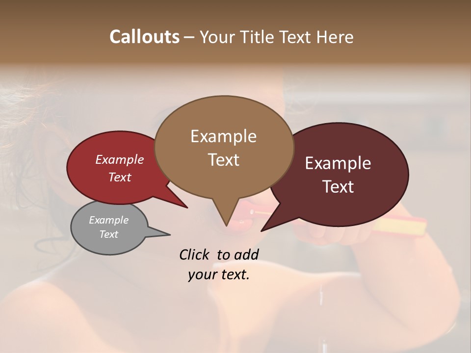 Little Baby Brushing Teeth PowerPoint Template