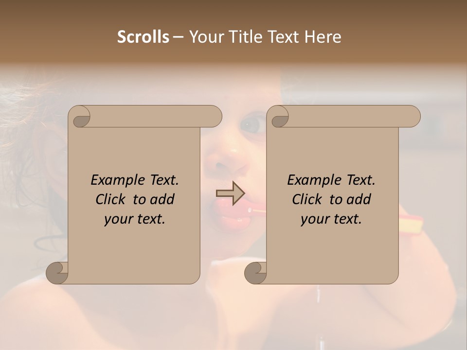 Little Baby Brushing Teeth PowerPoint Template