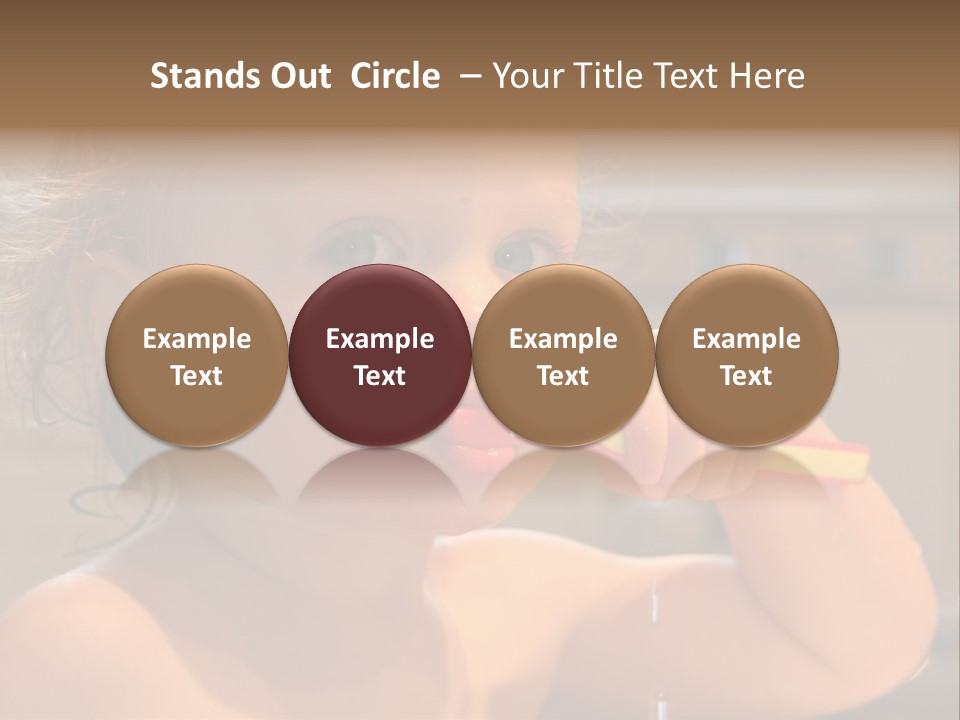 Little Baby Brushing Teeth PowerPoint Template