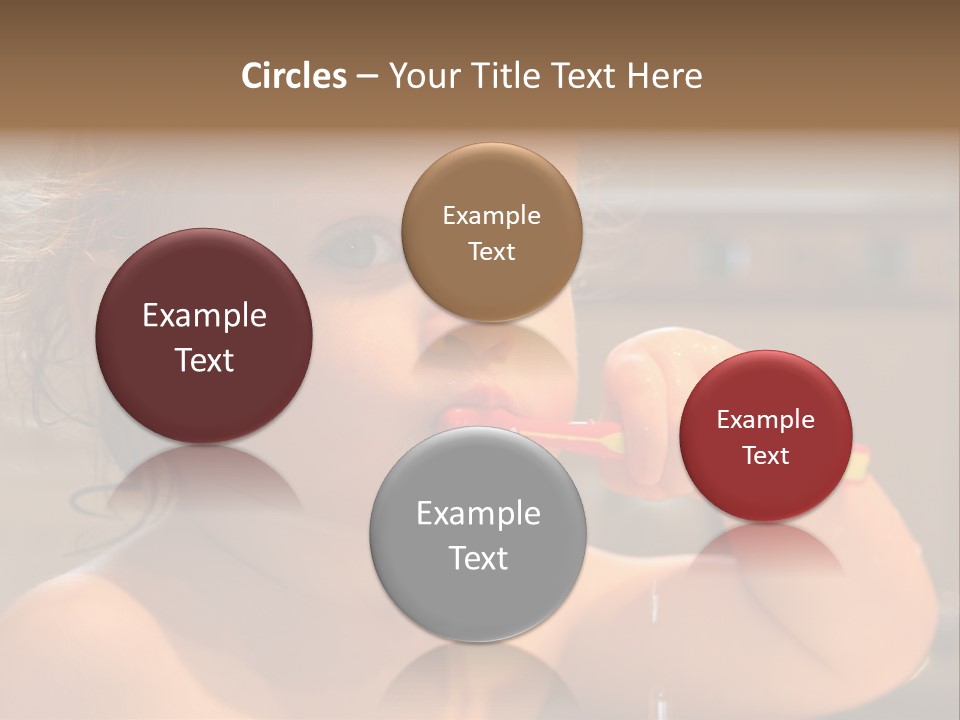 Little Baby Brushing Teeth PowerPoint Template