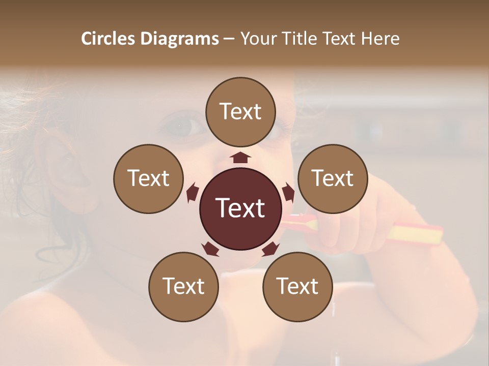 Little Baby Brushing Teeth PowerPoint Template