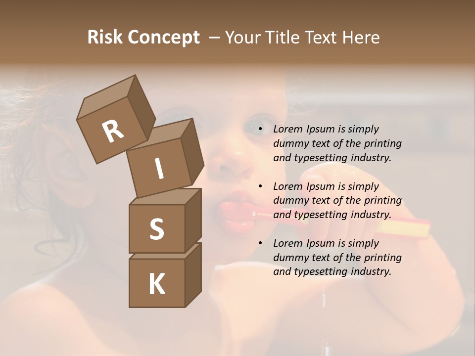 Little Baby Brushing Teeth PowerPoint Template