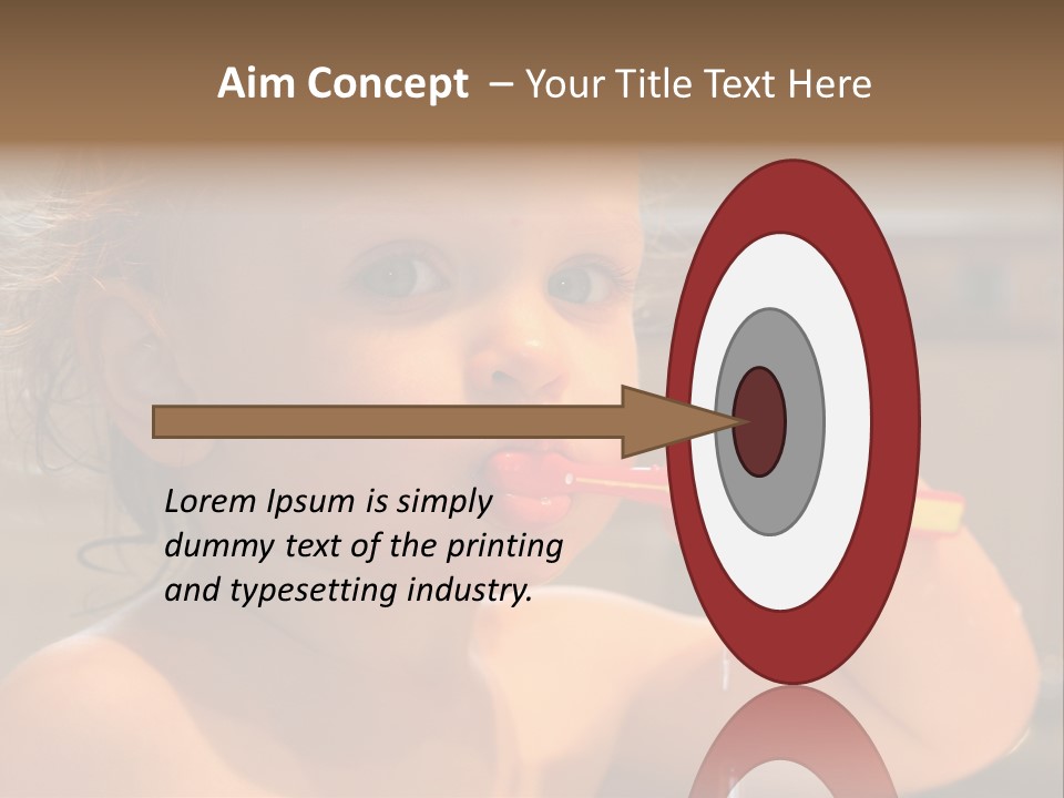 Little Baby Brushing Teeth PowerPoint Template