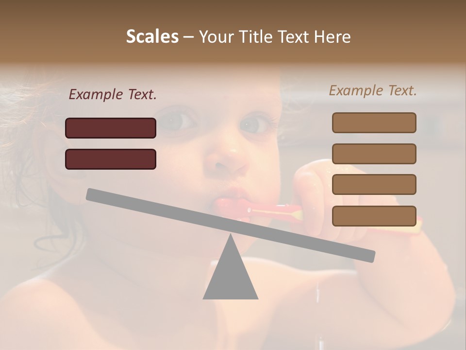 Little Baby Brushing Teeth PowerPoint Template