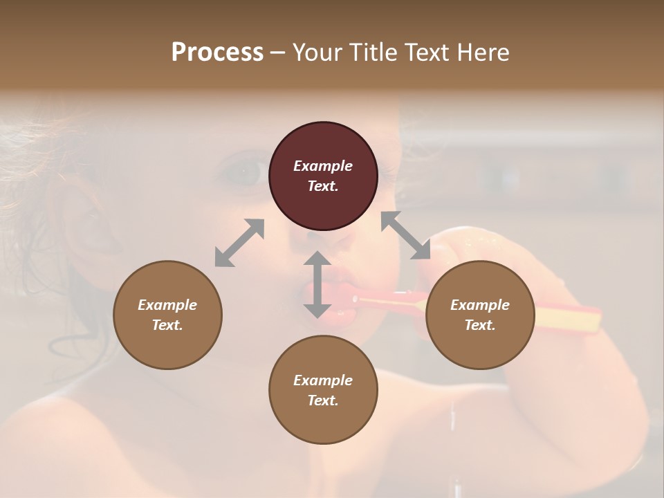 Little Baby Brushing Teeth PowerPoint Template