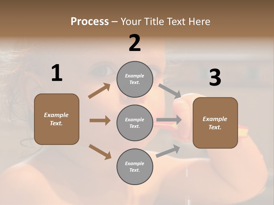Little Baby Brushing Teeth PowerPoint Template