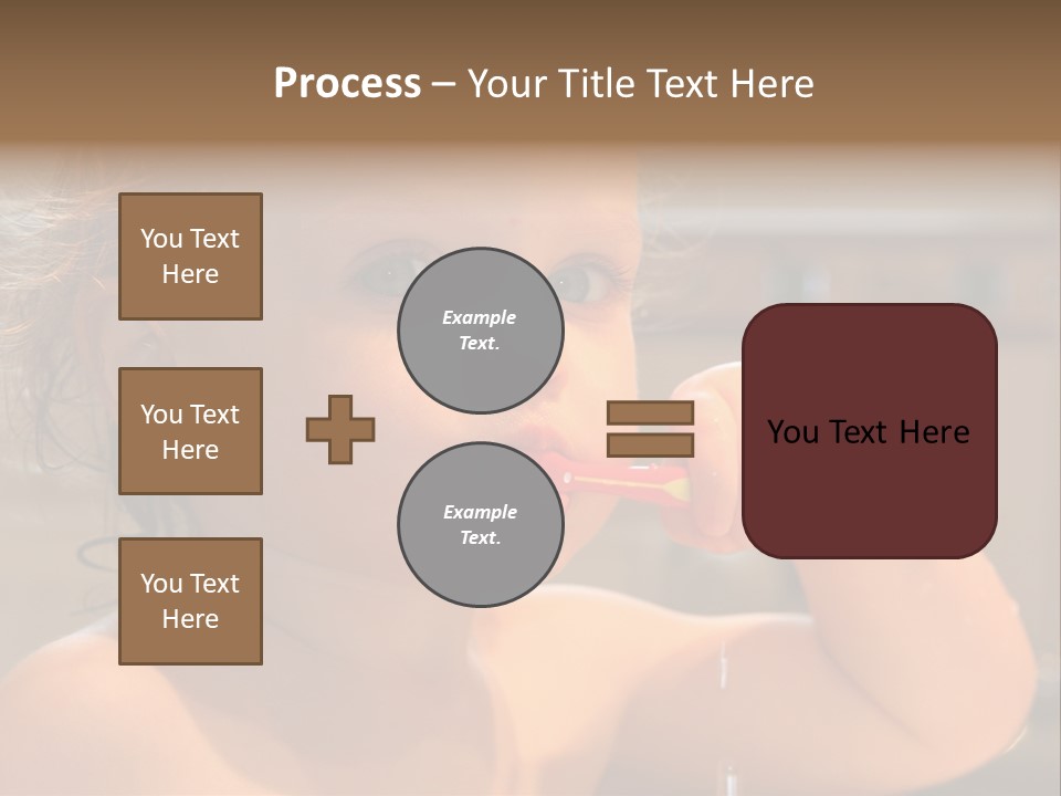 Little Baby Brushing Teeth PowerPoint Template