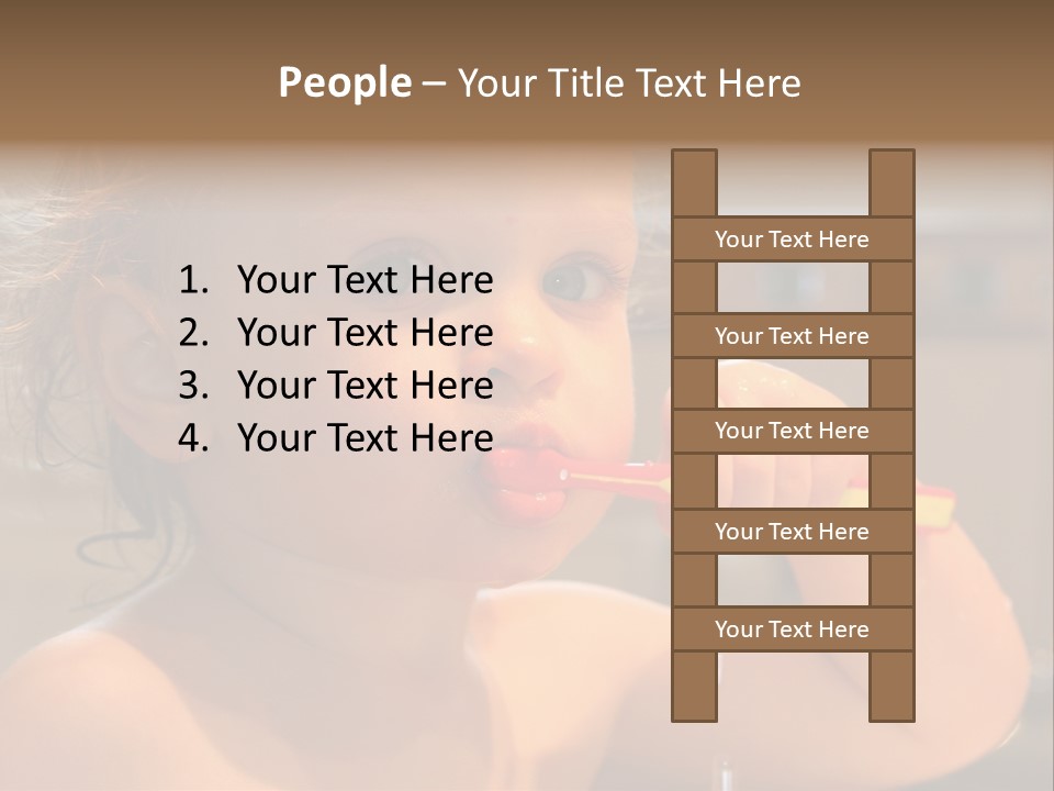 Little Baby Brushing Teeth PowerPoint Template