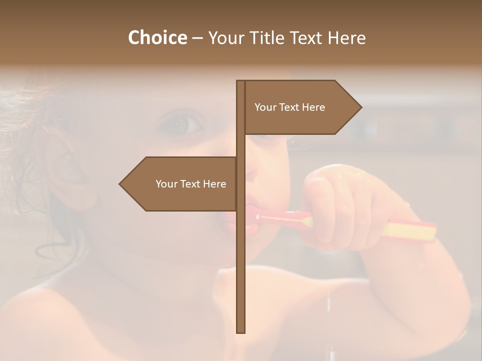 Little Baby Brushing Teeth PowerPoint Template