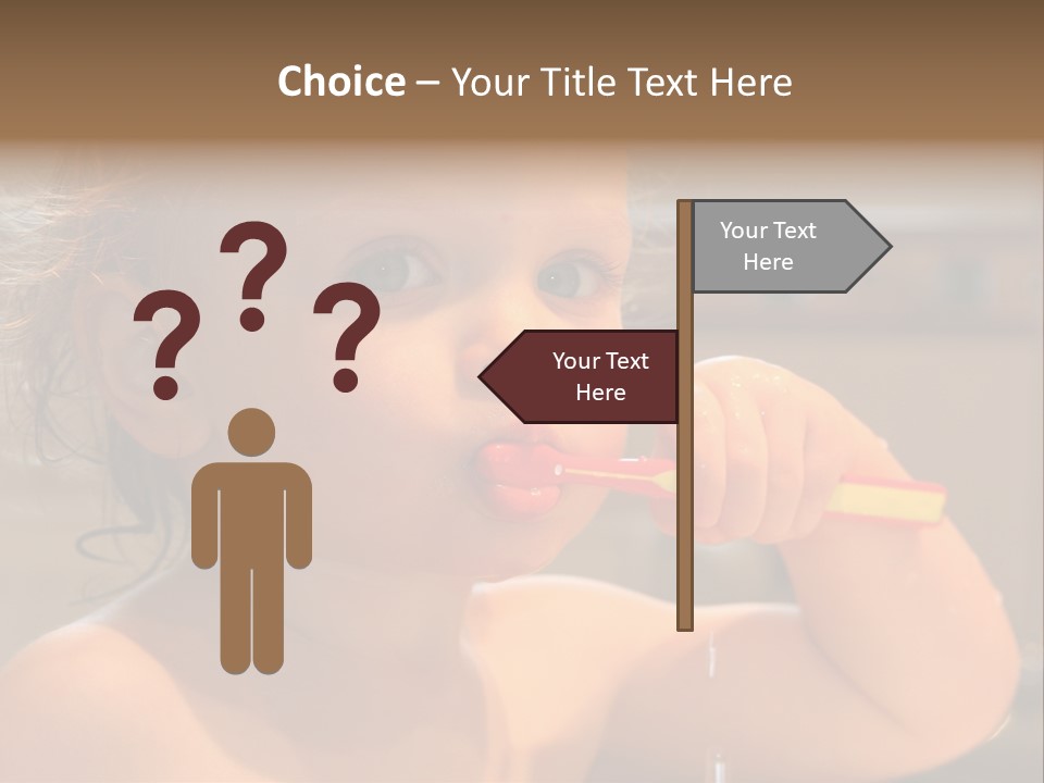 Little Baby Brushing Teeth PowerPoint Template