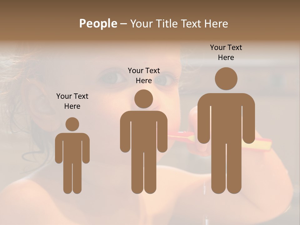 Little Baby Brushing Teeth PowerPoint Template