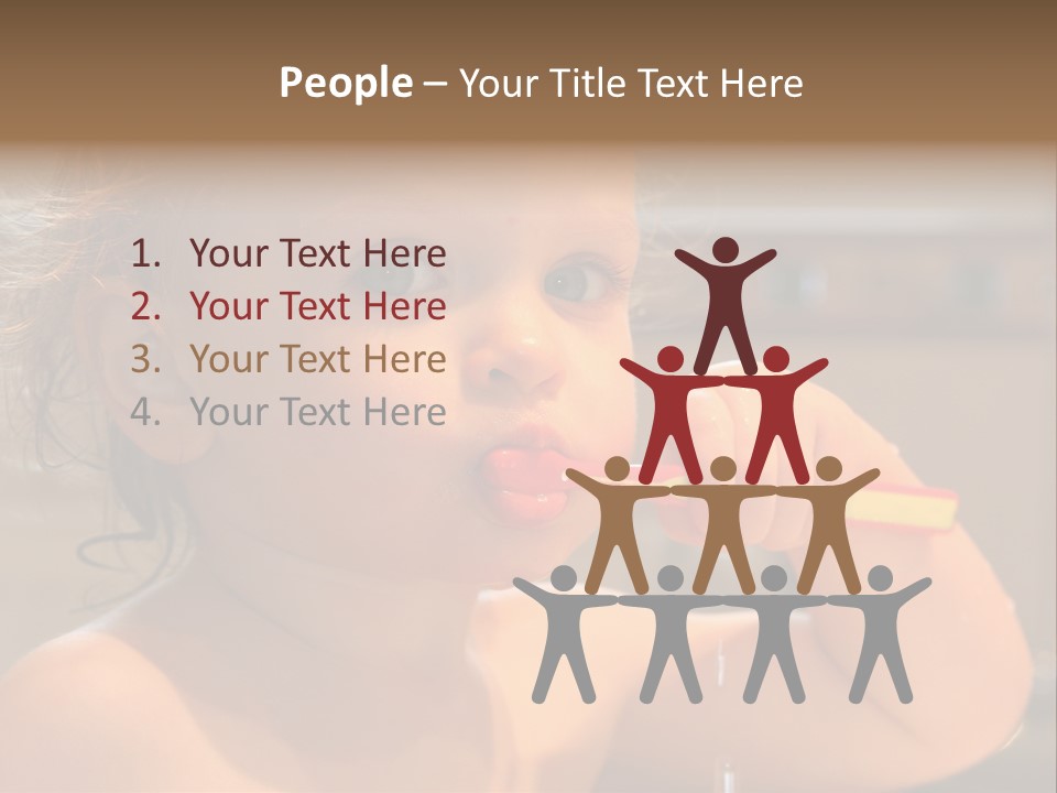 Little Baby Brushing Teeth PowerPoint Template