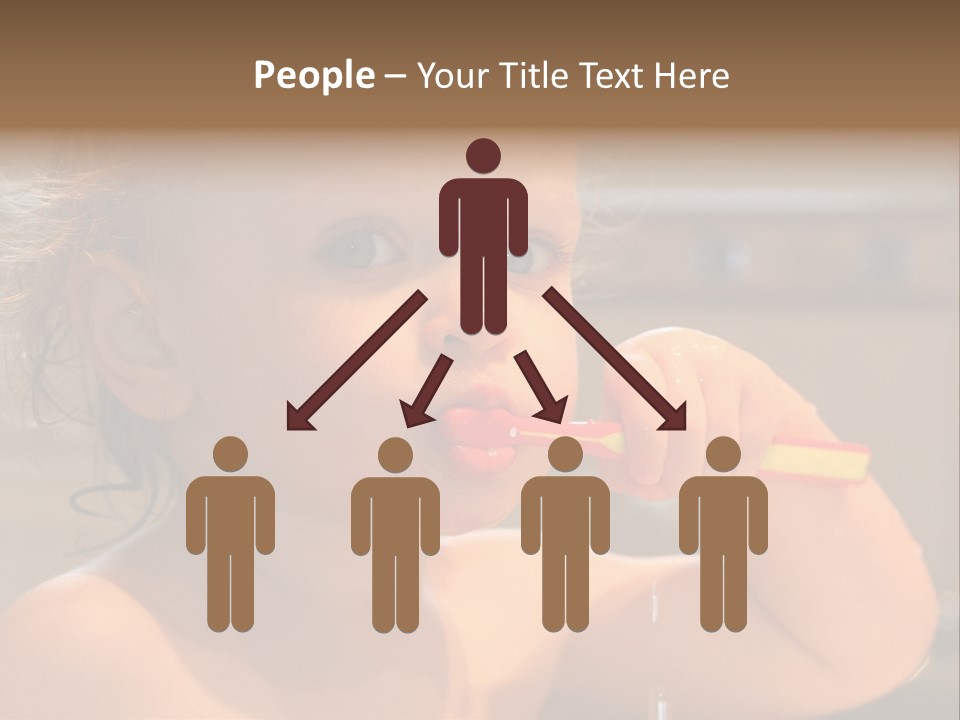 Little Baby Brushing Teeth PowerPoint Template