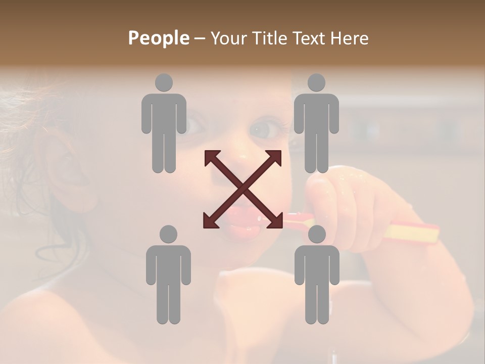 Little Baby Brushing Teeth PowerPoint Template