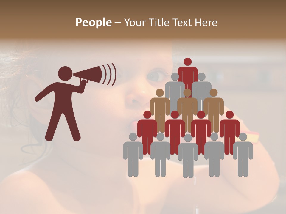 Little Baby Brushing Teeth PowerPoint Template