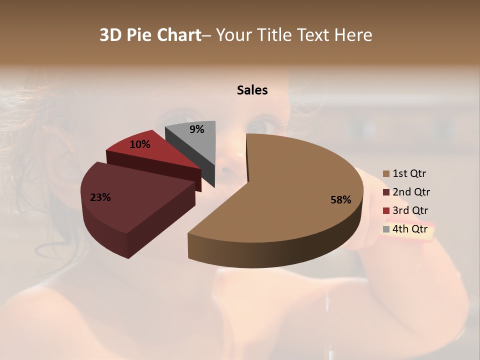 Little Baby Brushing Teeth PowerPoint Template