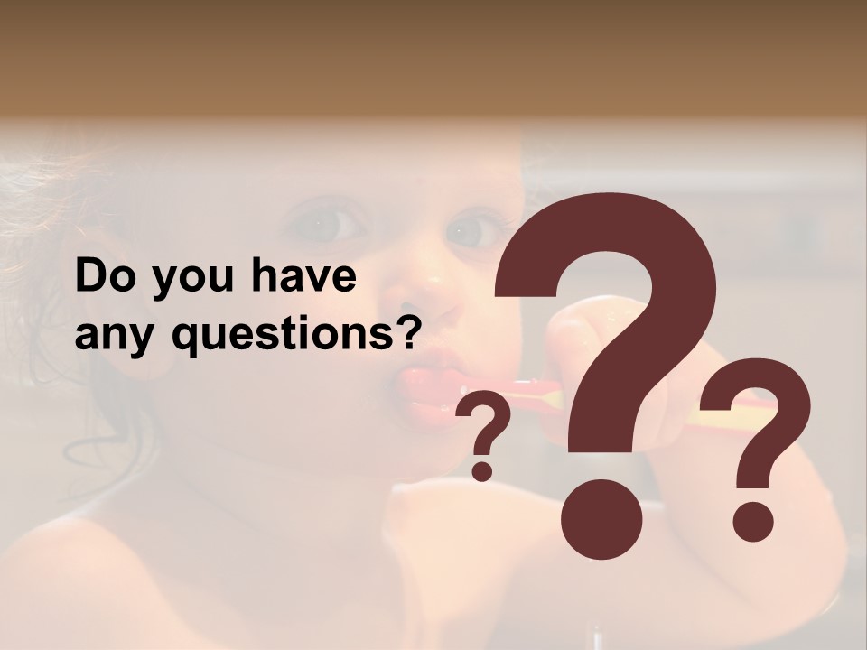 Little Baby Brushing Teeth PowerPoint Template