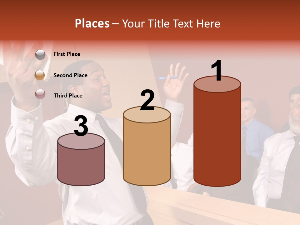 Eager And Passionate Attorney Trying To Convince The Jury Of His Point PowerPoint Template