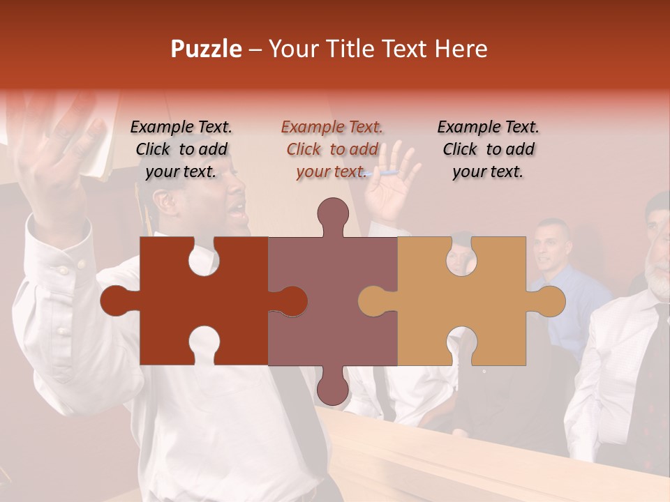 Eager And Passionate Attorney Trying To Convince The Jury Of His Point PowerPoint Template