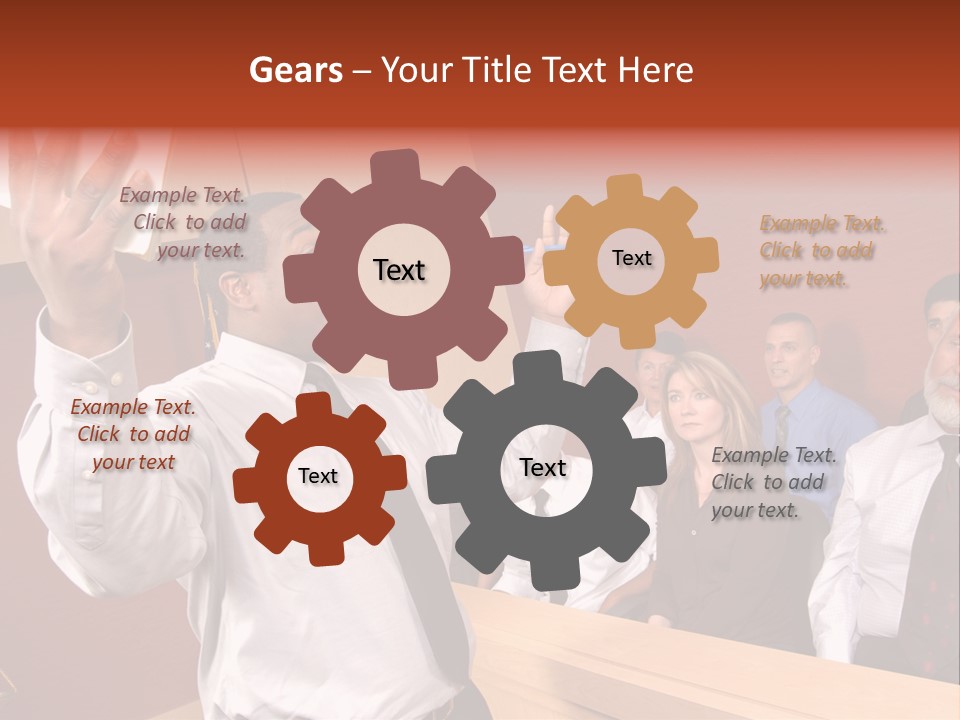 Eager And Passionate Attorney Trying To Convince The Jury Of His Point PowerPoint Template