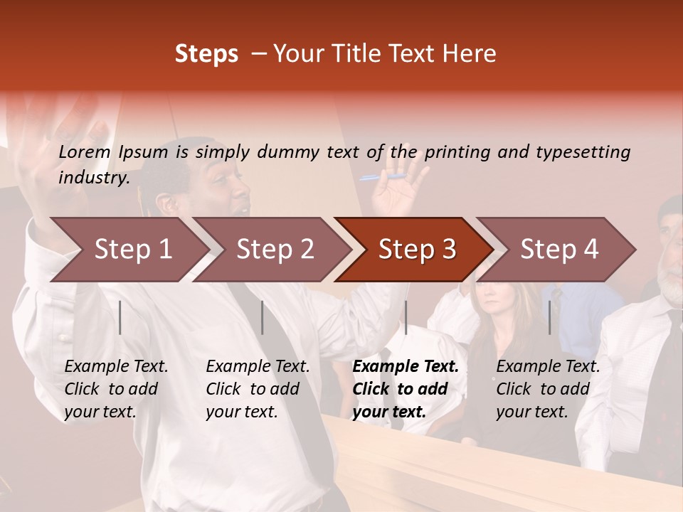 Eager And Passionate Attorney Trying To Convince The Jury Of His Point PowerPoint Template