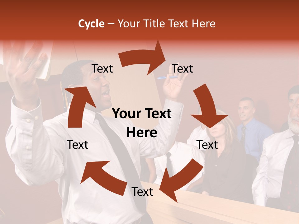 Eager And Passionate Attorney Trying To Convince The Jury Of His Point PowerPoint Template