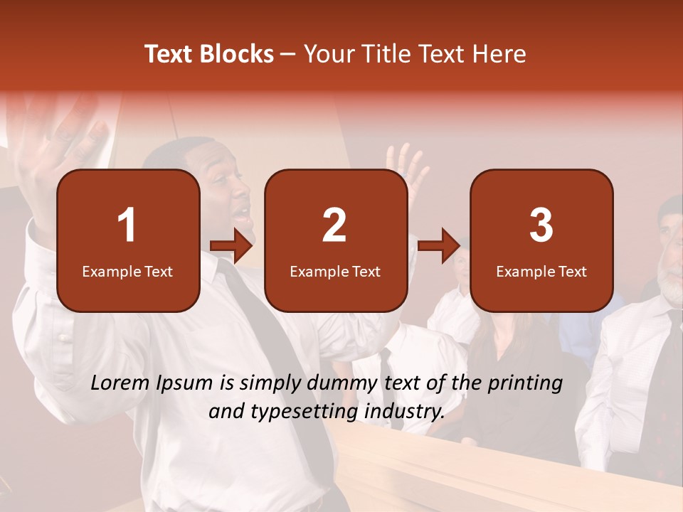 Eager And Passionate Attorney Trying To Convince The Jury Of His Point PowerPoint Template