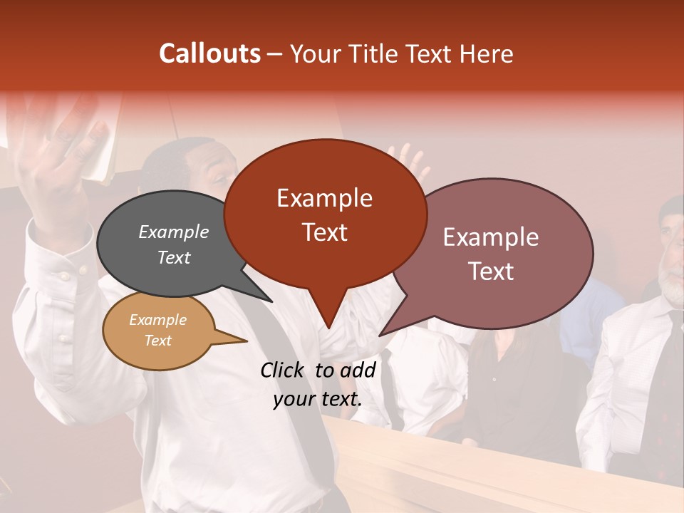 Eager And Passionate Attorney Trying To Convince The Jury Of His Point PowerPoint Template
