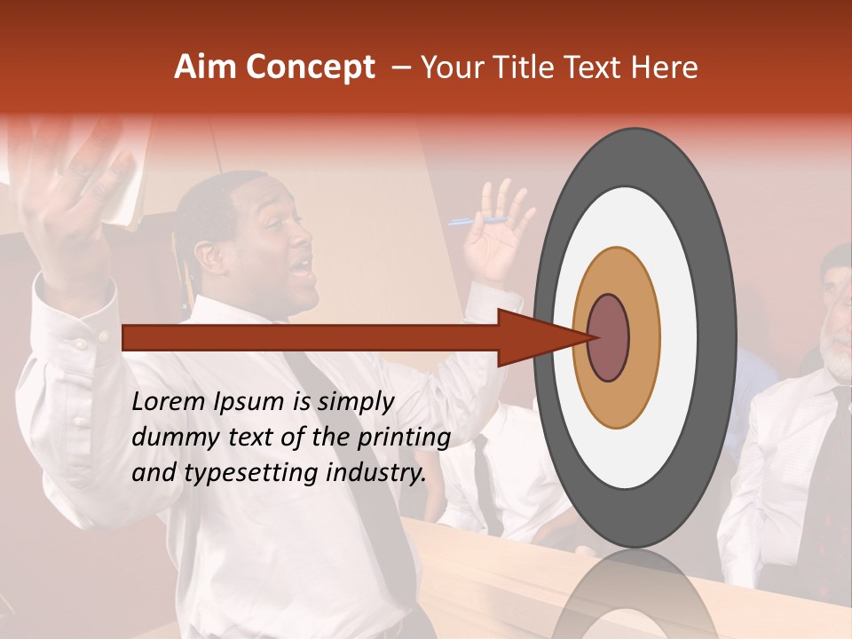 Eager And Passionate Attorney Trying To Convince The Jury Of His Point PowerPoint Template