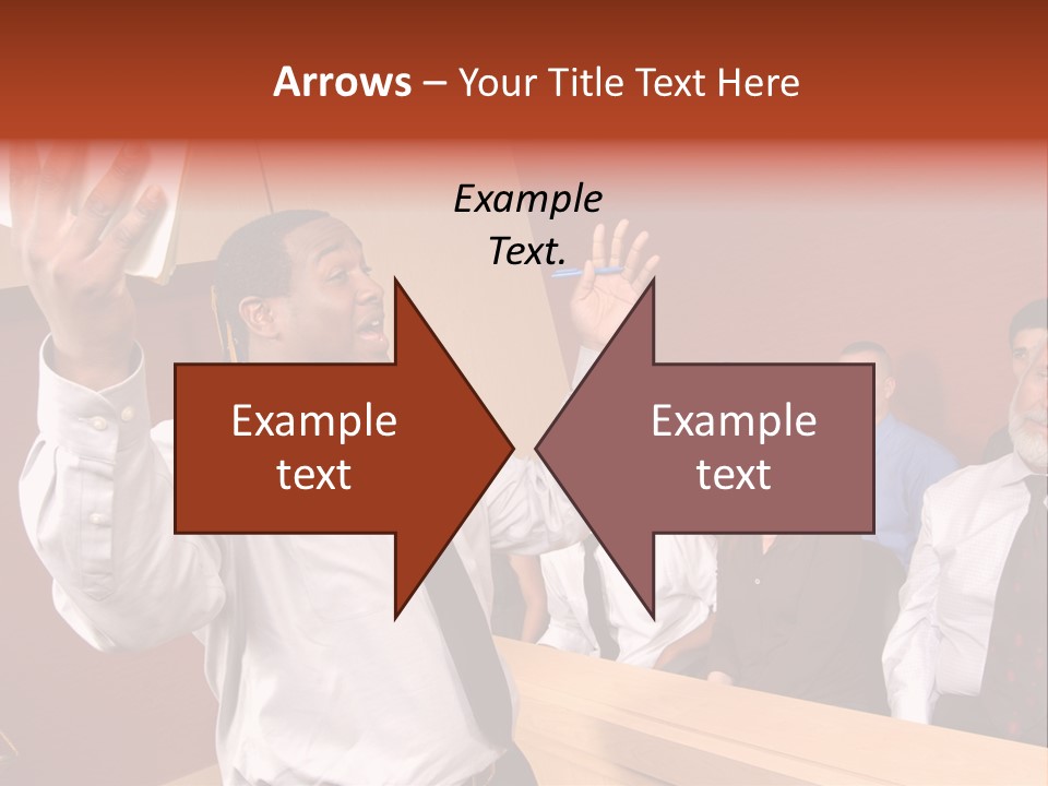 Eager And Passionate Attorney Trying To Convince The Jury Of His Point PowerPoint Template