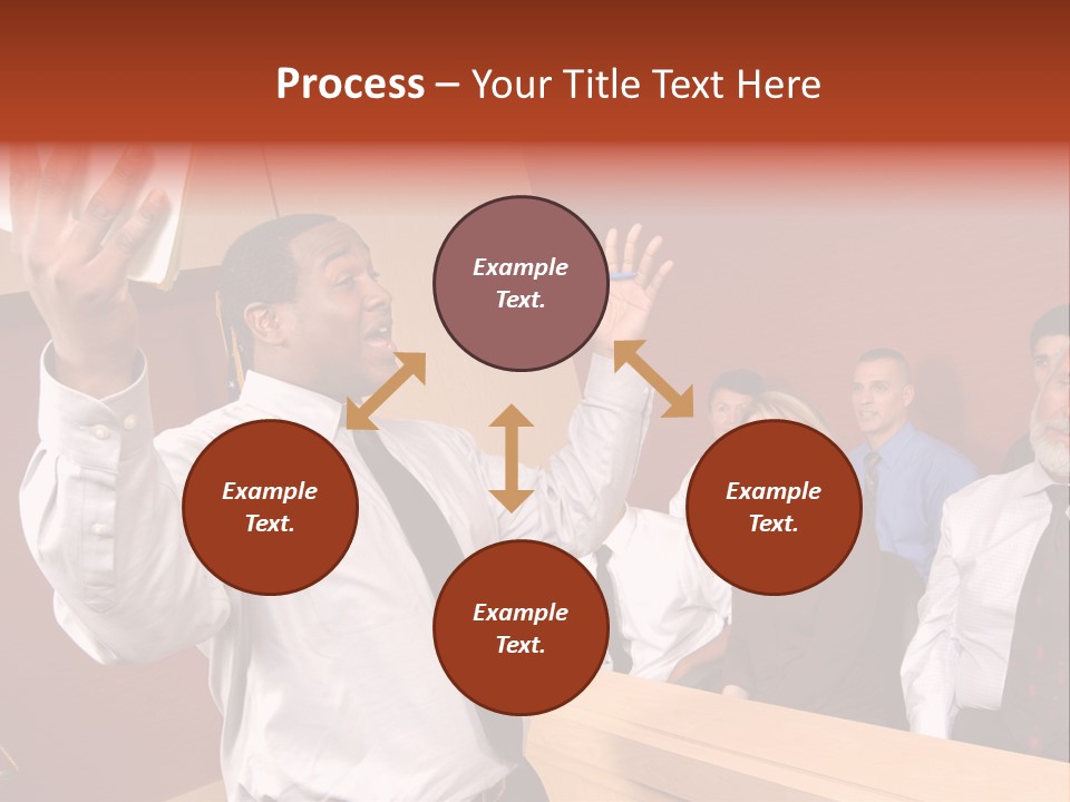 Eager And Passionate Attorney Trying To Convince The Jury Of His Point PowerPoint Template