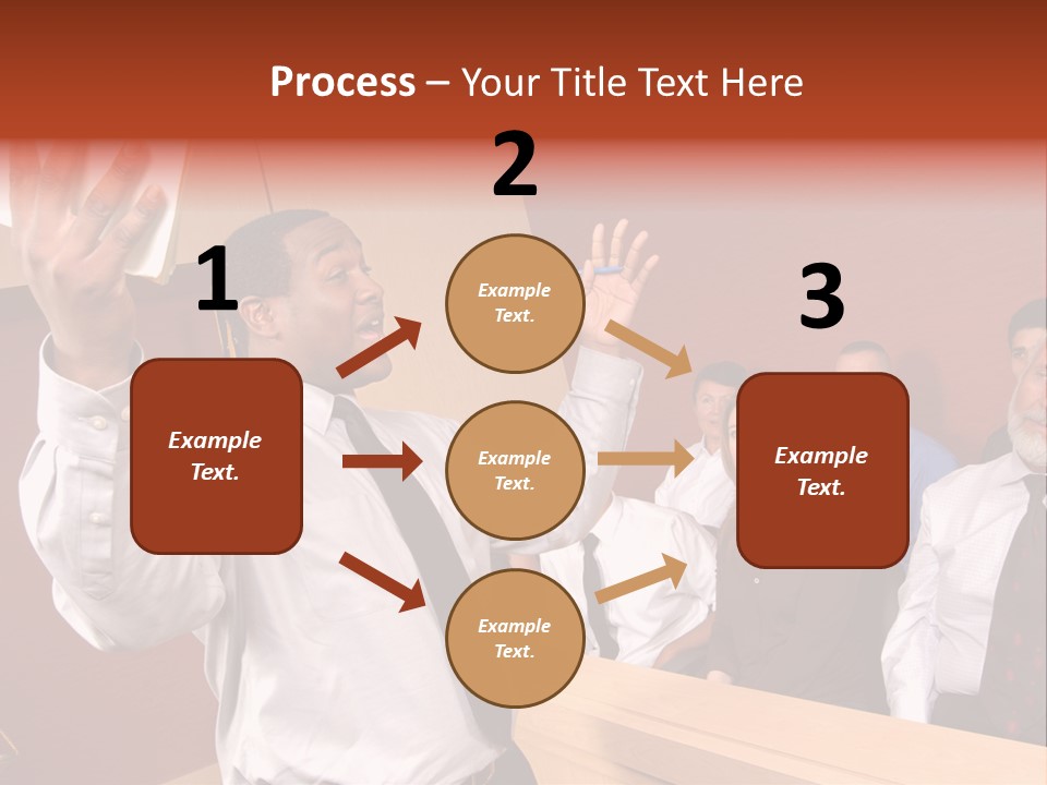 Eager And Passionate Attorney Trying To Convince The Jury Of His Point PowerPoint Template