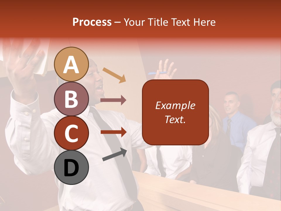 Eager And Passionate Attorney Trying To Convince The Jury Of His Point PowerPoint Template