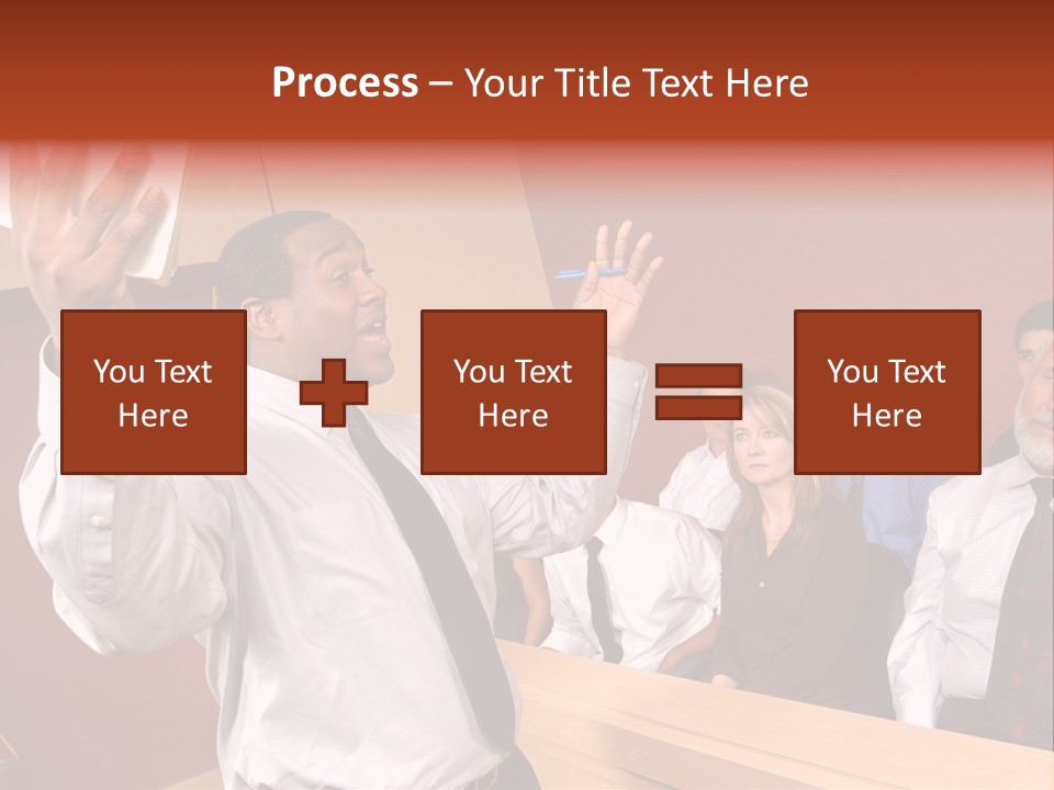 Eager And Passionate Attorney Trying To Convince The Jury Of His Point PowerPoint Template