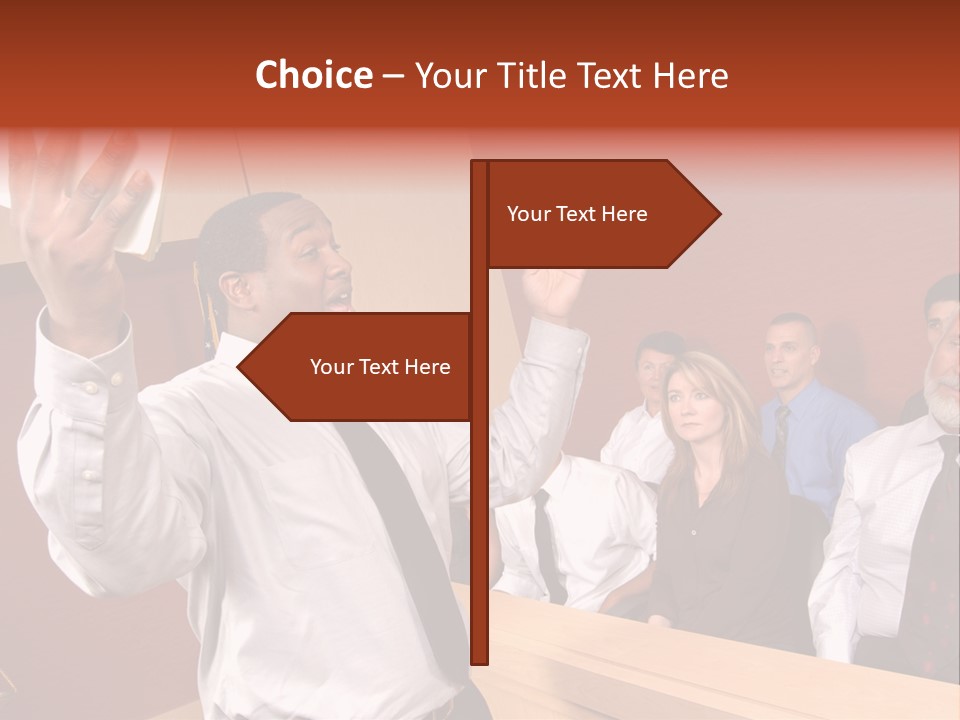 Eager And Passionate Attorney Trying To Convince The Jury Of His Point PowerPoint Template