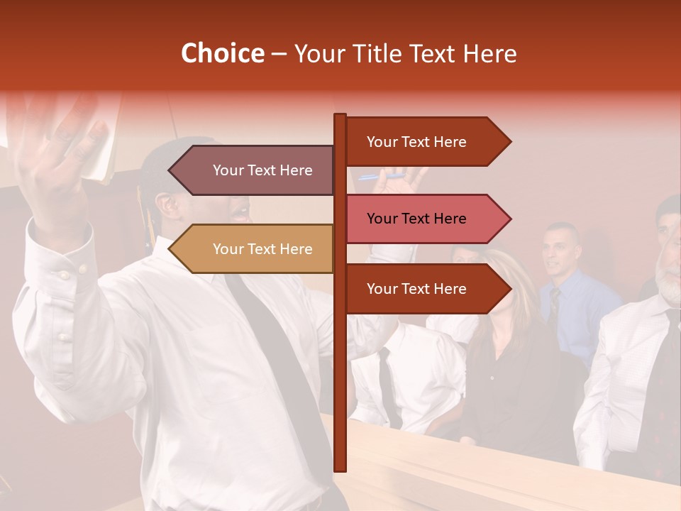 Eager And Passionate Attorney Trying To Convince The Jury Of His Point PowerPoint Template