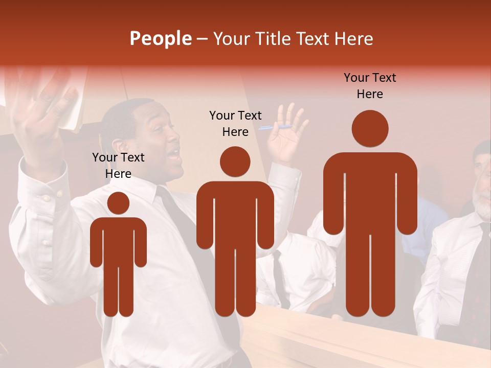 Eager And Passionate Attorney Trying To Convince The Jury Of His Point PowerPoint Template