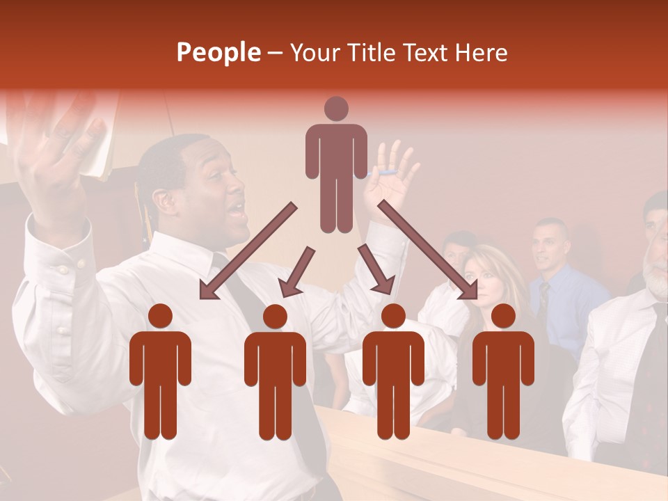 Eager And Passionate Attorney Trying To Convince The Jury Of His Point PowerPoint Template