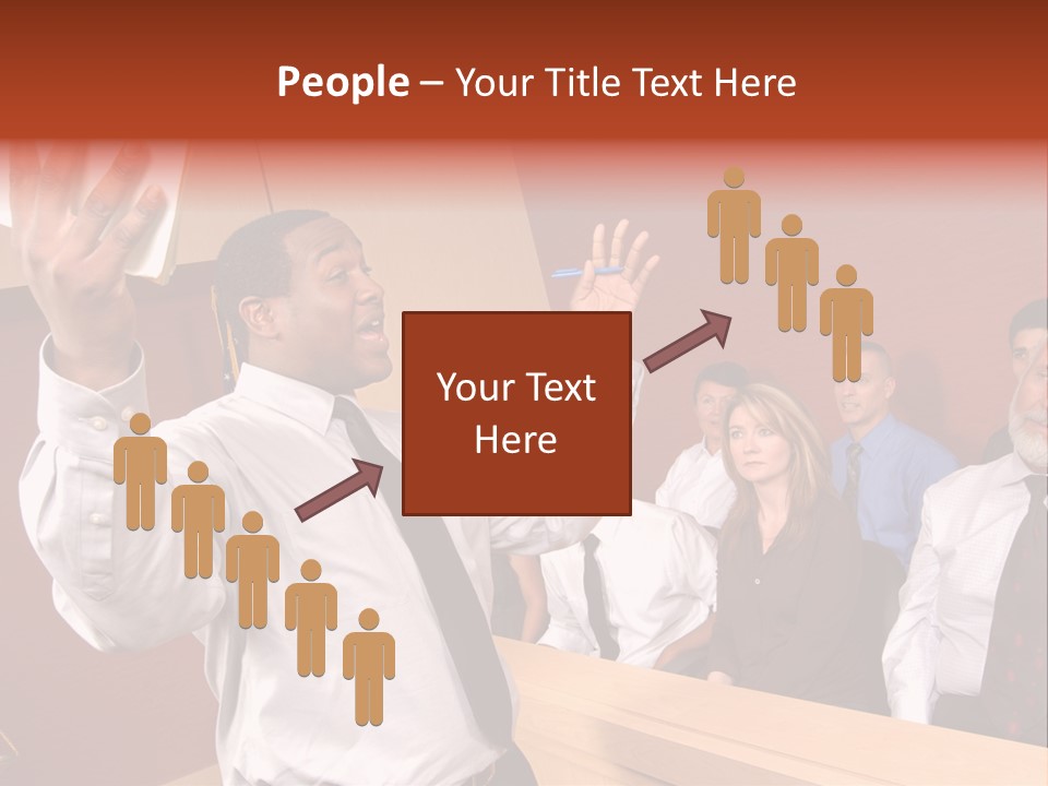 Eager And Passionate Attorney Trying To Convince The Jury Of His Point PowerPoint Template