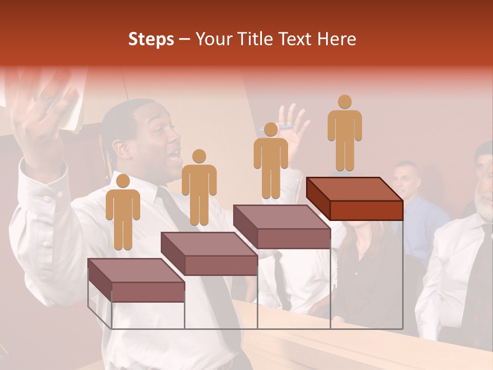 Eager And Passionate Attorney Trying To Convince The Jury Of His Point PowerPoint Template