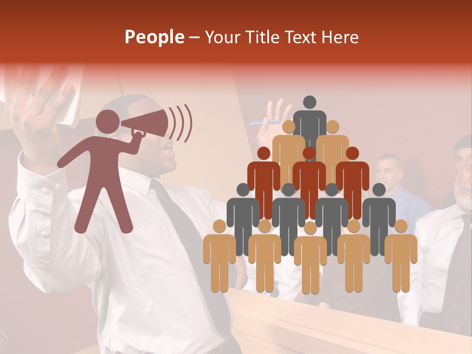 Eager And Passionate Attorney Trying To Convince The Jury Of His Point PowerPoint Template