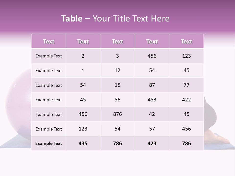 Fit Young Brunette Pilates Instructor Showing Different Exercises On A White Background With Basic Pilates Equipment Including A Ball And Yoga Mat. White Background, Not Isolated PowerPoint Template