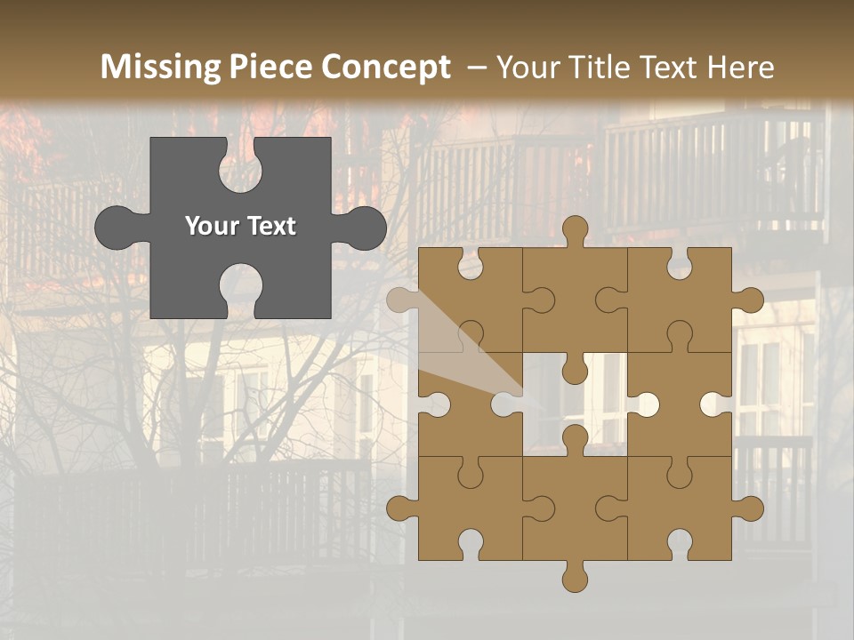 Children Watching A Fire Disaster PowerPoint Template