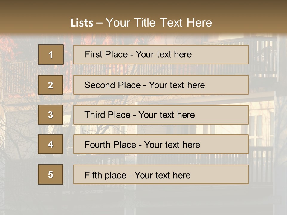 Children Watching A Fire Disaster PowerPoint Template