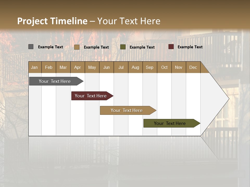 Children Watching A Fire Disaster PowerPoint Template