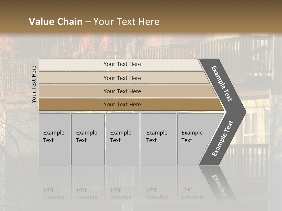 Children Watching A Fire Disaster PowerPoint Template