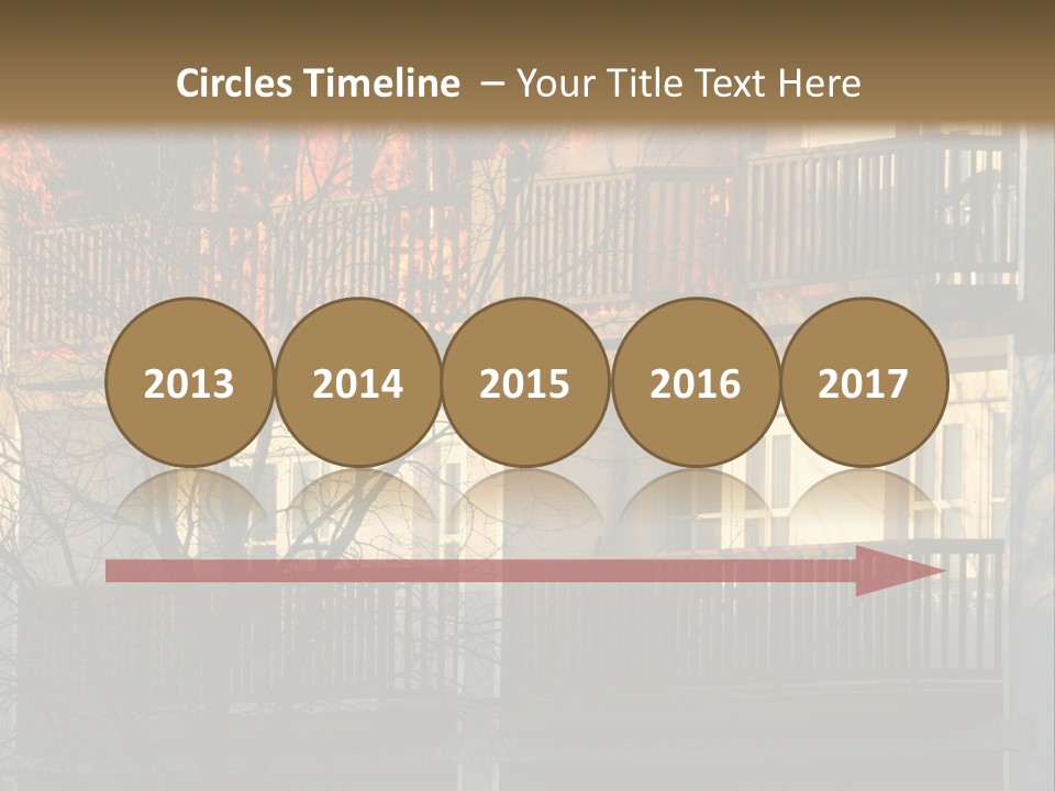 Children Watching A Fire Disaster PowerPoint Template