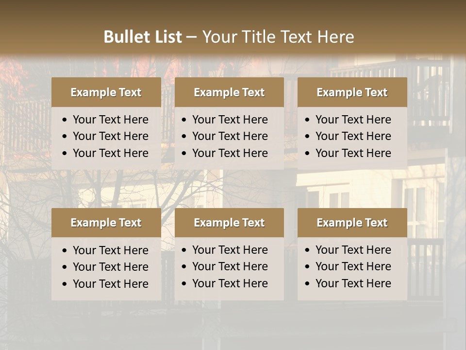 Children Watching A Fire Disaster PowerPoint Template