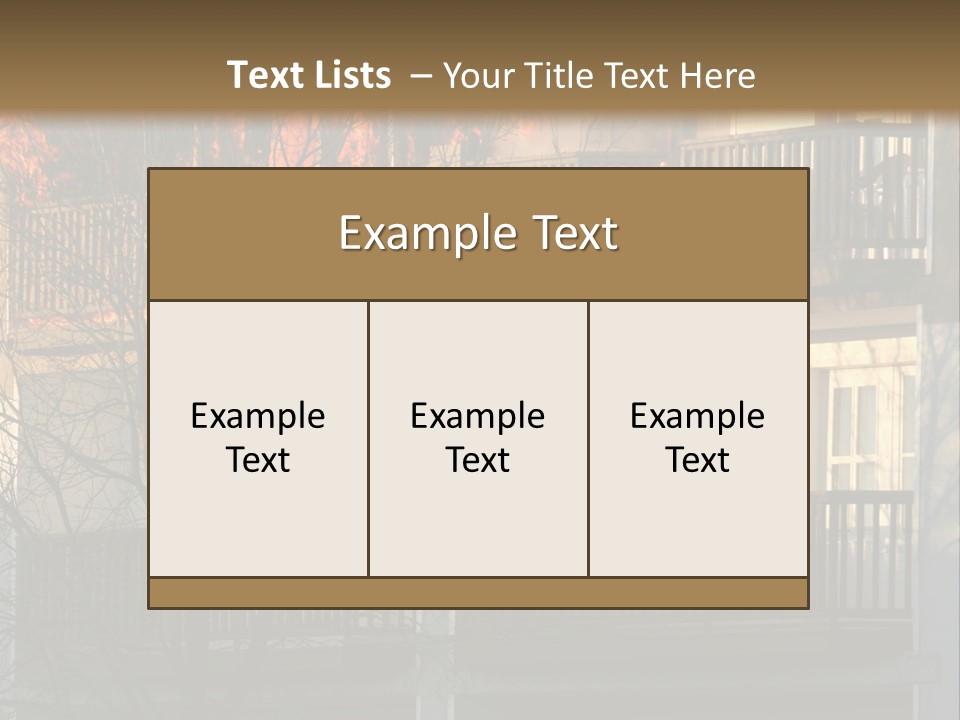 Children Watching A Fire Disaster PowerPoint Template